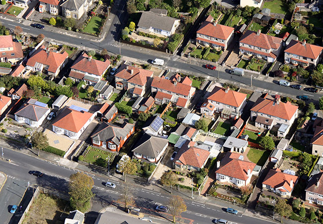 Every Door Direct Mail aerial photo of homes.