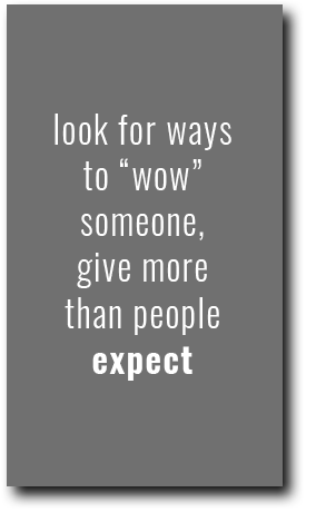 Lead Concepts Core Value - The Wow Factor
